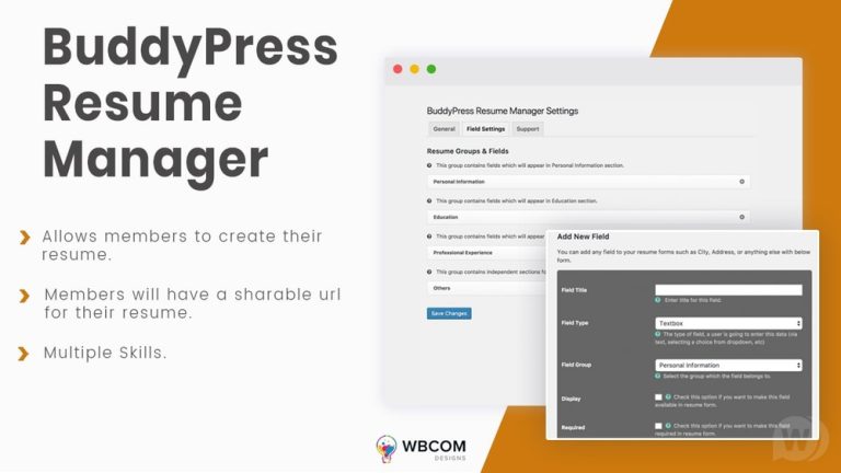 BuddyPress Resume