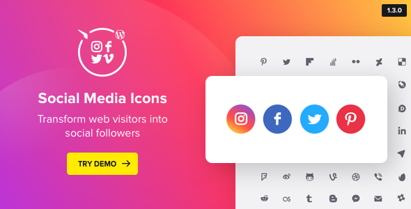 WordPress Social Media Icons