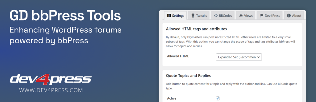 GD bbPress Toolbox