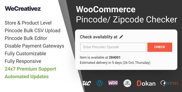 WooCommerce Pincode