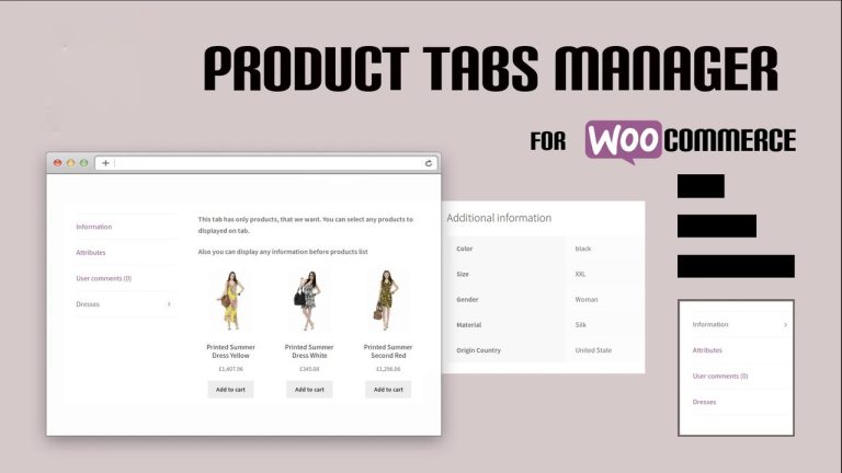 WooCommerce Product Tab Manager