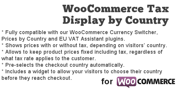Tax Display by Country for WooCommerce